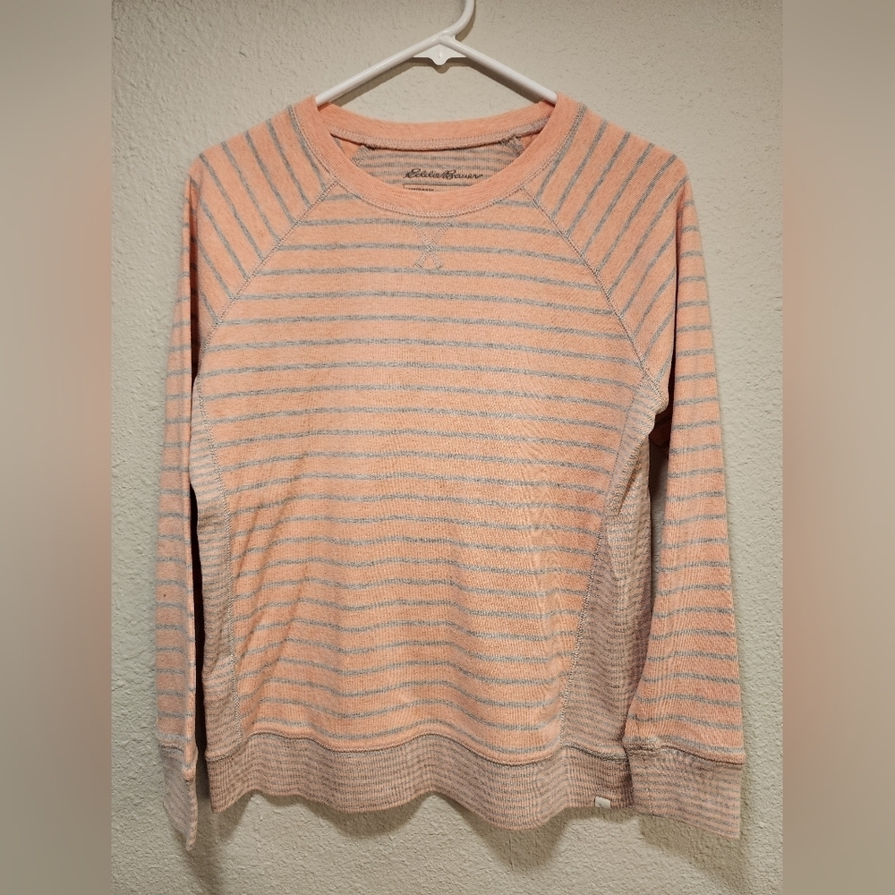 Eddie Bauer Women's Striped Sweater - Pink